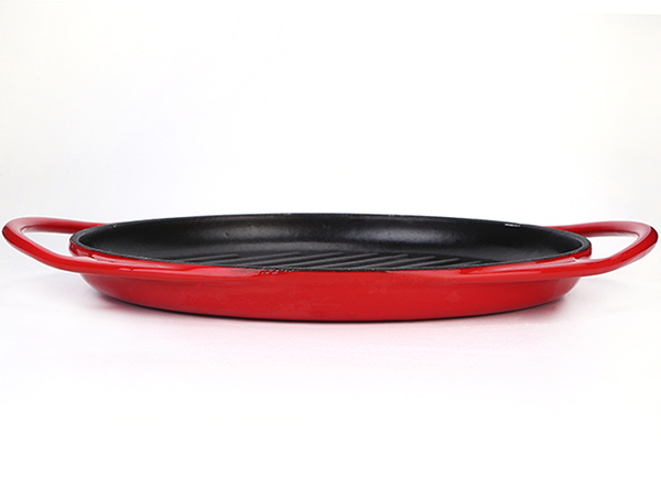 enamel cast iron grill pan with handy handle