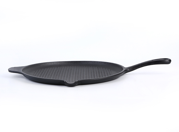 Pre-seasoned cast iron grill pan