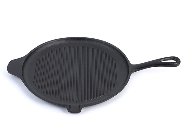 Pre-seasoned cast iron grill pan