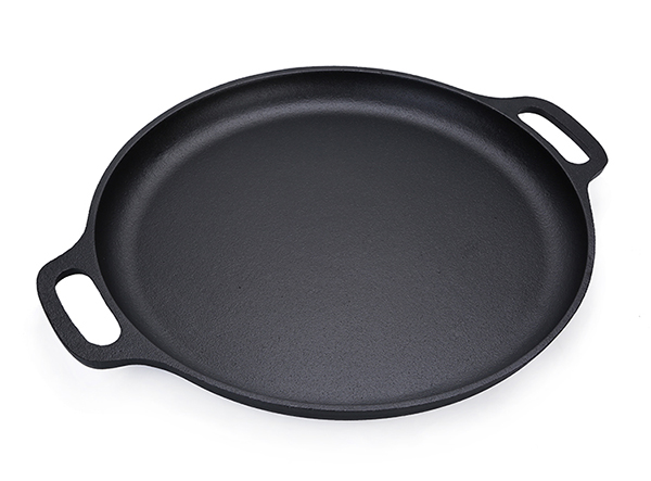 Pre-seasoned cast iron pizza pan