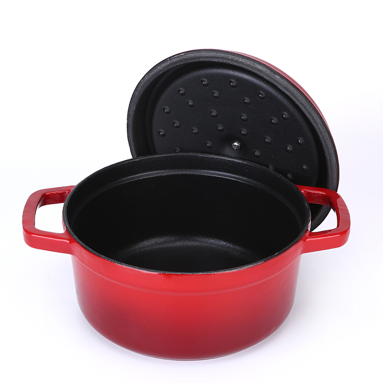 Cast Iron Enamel Kitchen Cookware Food Pot Casserole Dish