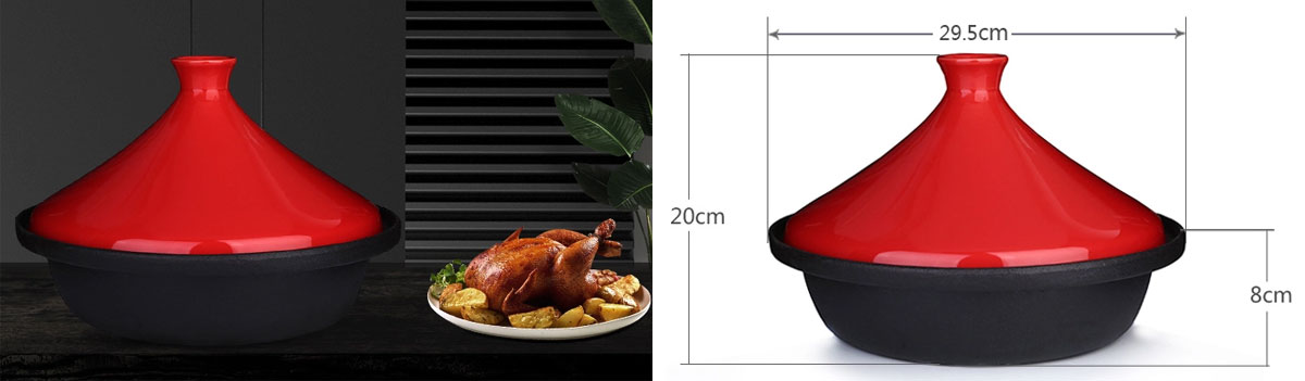 Wholesale Hot Kitchen Large Tagine Moroccan Pot Cookware Lid Pan Chicken Enamel Cast Iron Tagine Pot