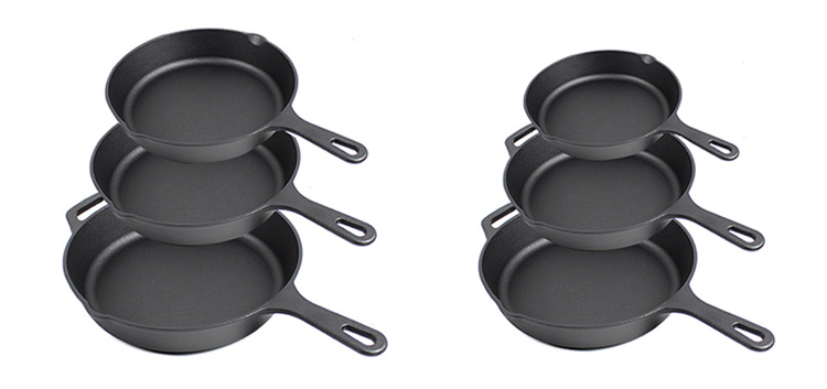 3 piece cast iron skillet set