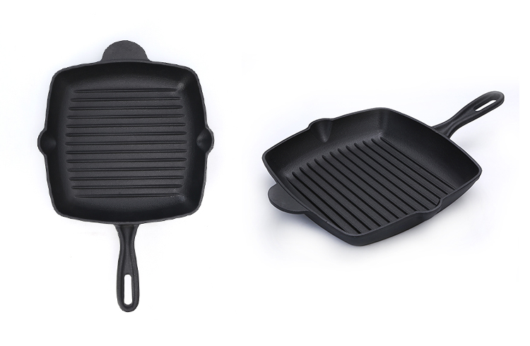 Enamel Cast Iron Grilldle& Square Grill Pan - China Enamel Square