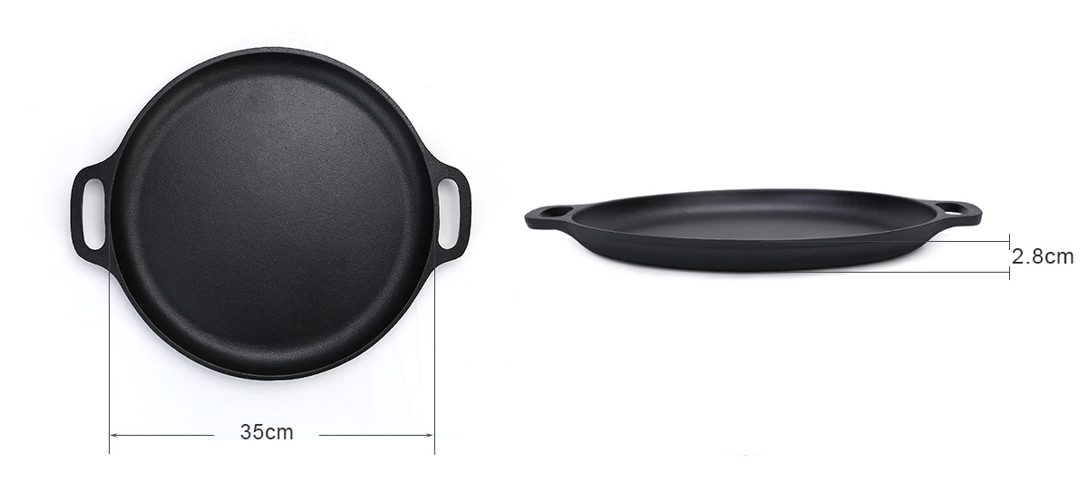 14 inch pre-seasoned cast iron pizza pan