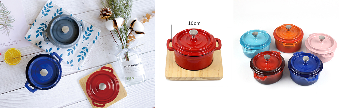 Mini Cast Iron Enamel Casserole