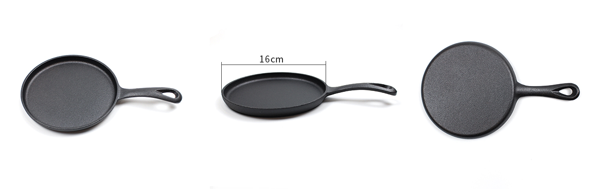 6 Inch 16cm Portable Small Mini Round Frying Pan Cast Iron Skillet