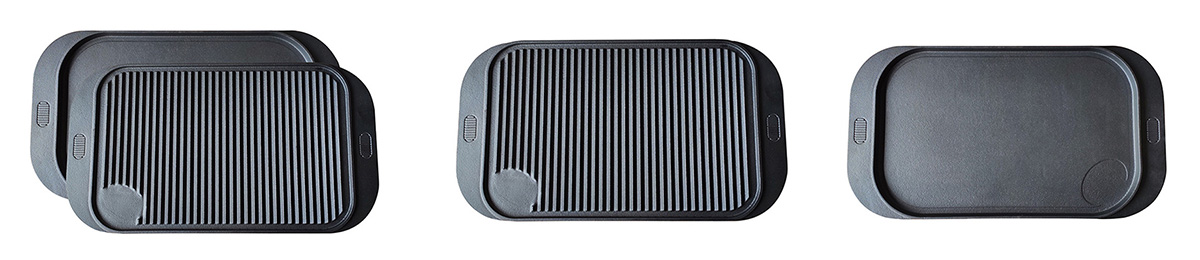 cast iron reversible roasting bbq grill griddle pan