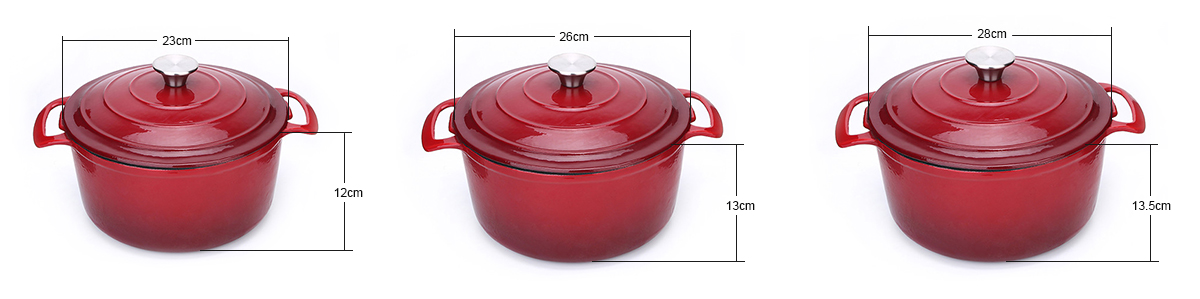 Beautiful Bend Handle Cast Iron Casserole