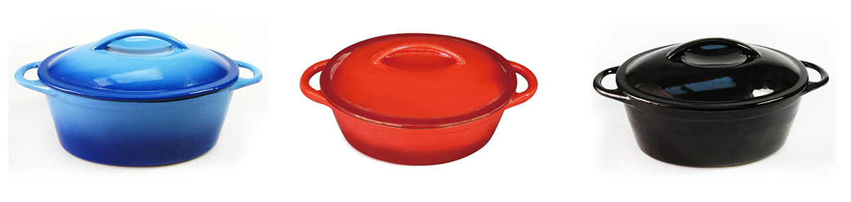 Oval Cast Iron Enamel Casserole