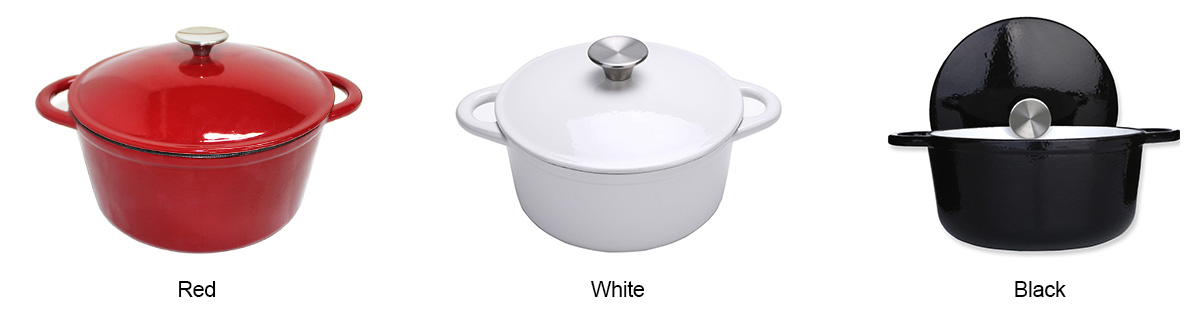 White Enamel Cast Iron Casserole