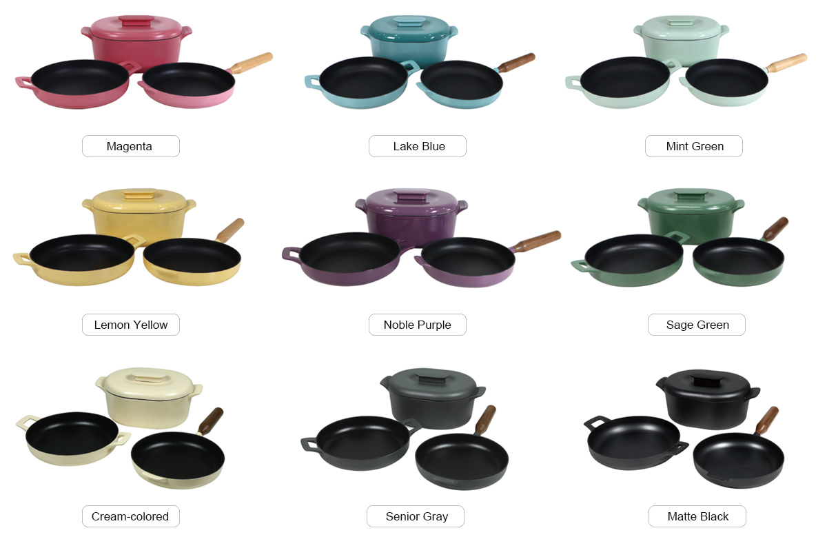 New Products Matte Enamel Cast Iron Cookware Set