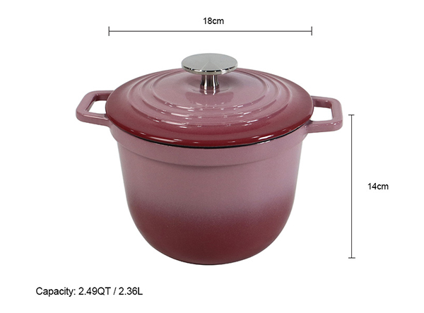 enamel cast iron cooking rice pot