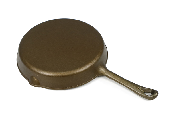 Golden cast iron nonstick skillet