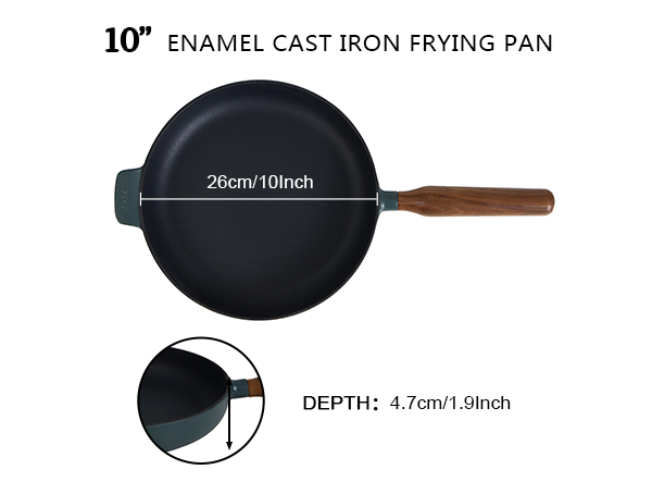 10-inch enameled cast iron skillet
