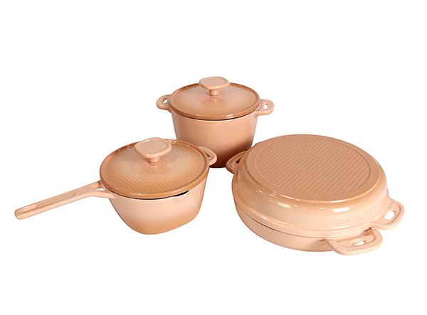 Enamel 6-Piece Cast Iron Pots and Pans Set Manufacturer