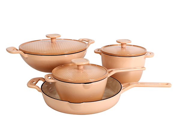 Enamel 6-Piece Cast Iron Pots and Pans Set Manufacturer