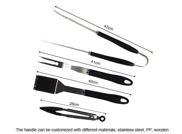Grill Utensils 4PC Stainless Steel BBQ Tool Set Supplier