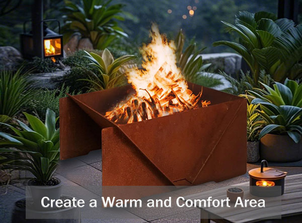 Camping Campfire Grill Portable Folding Charcoal Firepit