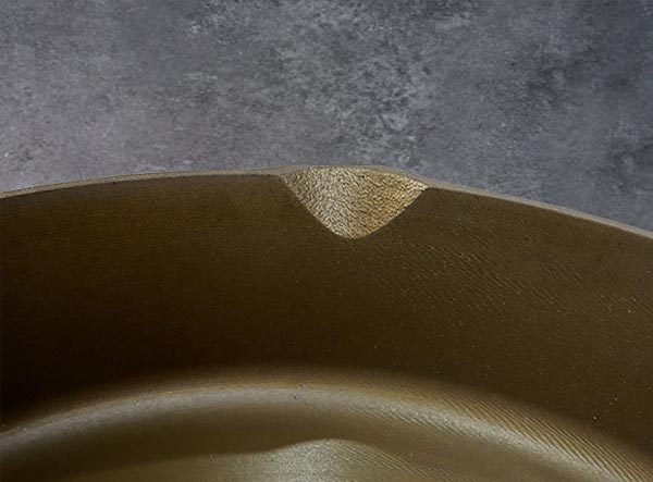 10 Inch Golden Polished Machined Smooth Cast Iron Frying Pan