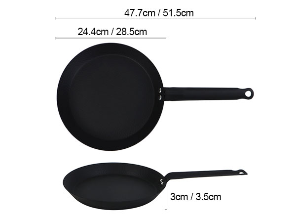 Professional Cookware Rustproof Carbon Steel Omelette Pan