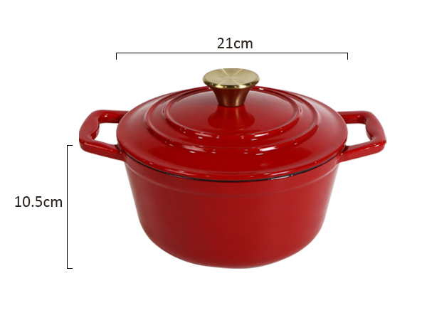 Cast Iron Enamel Kitchen Cookware Food Pot Casserole Dish
