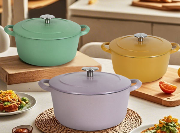 Cast Iron Soup Pot Enameled Stock Pots Enamel Coating Cast Iron Cookware Casseroles