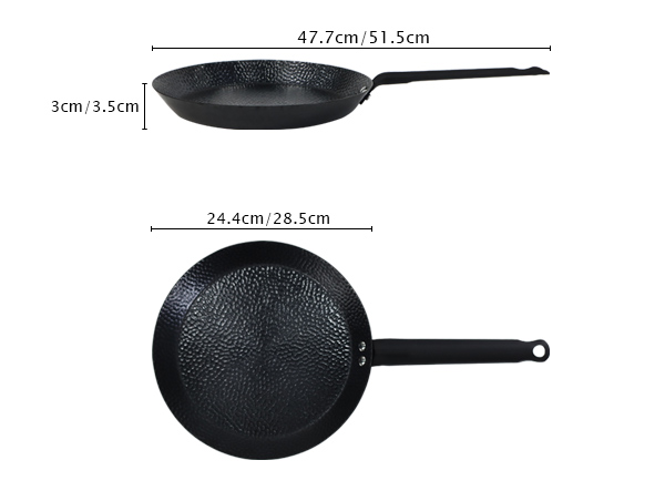 Pre-seasoned Hammered Carbon Steel Crepe