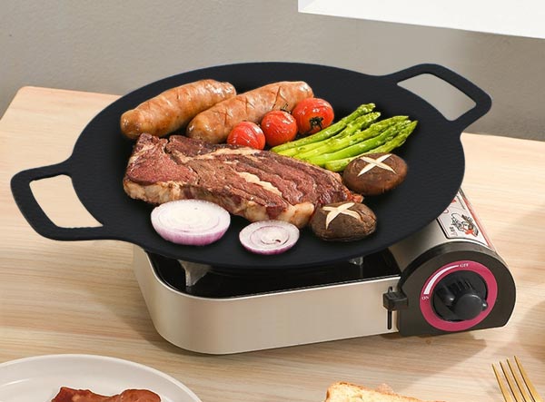 Non-stick Korean Meat Baking Carbon Steel BBQ Grill Plate