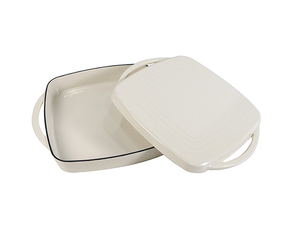 Non-Stick Double Enameled Cast Iron Rectangular Roaster