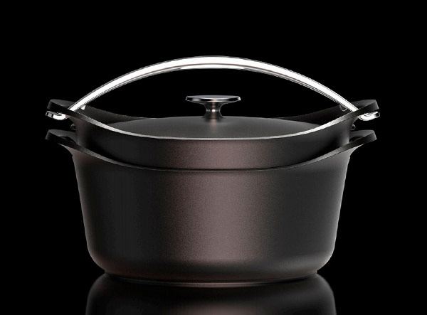 Stackable Cast Iron BBQ Cooking Set with Detachable Handles