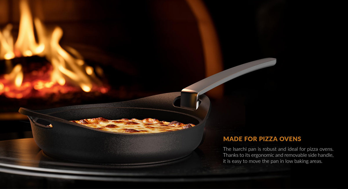 Stackable Cast Iron BBQ Cooking Set with Detachable Handles