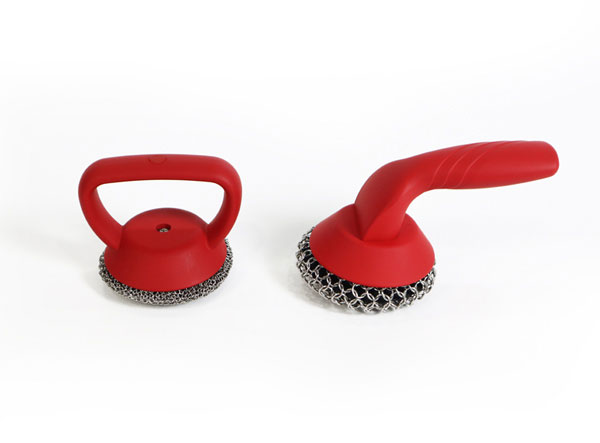 Bulk Sales Food Grade Cast Iron Scrubber with Silicone Insert
