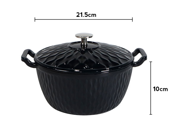 Professional Ripple Design Cast Iron Dutch Oven for Even Cooking Professional Ripple Design Cast Iron Dutch Oven for Even Cooking