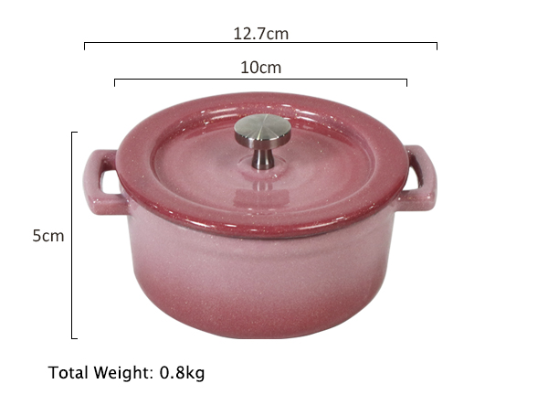 Hot Sale Mini Size Small Cast Iron Casserole Dish Pots With Wooden Base