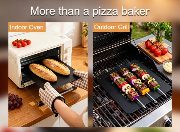 Portable 14'' Nitrided Pizza Baking Steel for Pizza