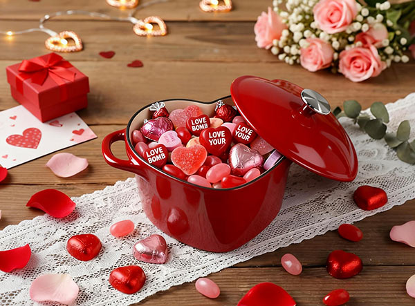 Giftware Supplier 3-Quart Enameled Cast Iron Heart Shaped Dutch Oven Giftware Supplier 3-Quart Enameled Cast Iron Heart Shaped Dutch Oven