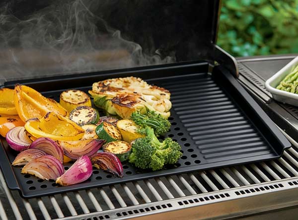 Carbon Steel Perforated Grill Topper | Non-Stick BBQ Accessory for Small Foods