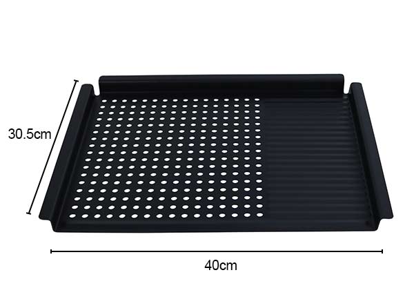 Carbon Steel Perforated Grill Topper | Non-Stick BBQ Accessory for Small Foods