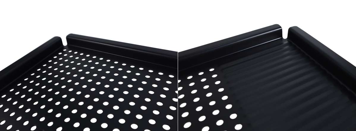 Carbon Steel Perforated Grill Topper | Non-Stick BBQ Accessory for Small Foods