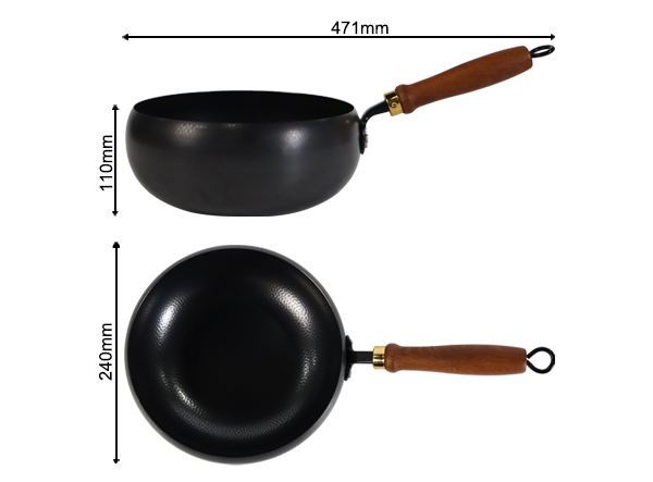 Wholesale Carbon Steel Stir Fry Wok - Nitrided Non-Stick Hammered Wok Pan for Restaurant