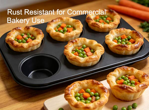Food Grade Nonstick Carbon Steel Muffin Pan Heavy Duty Baking Tray for Bakery Restaurant Food Grade Nonstick Carbon Steel Muffin Pan Heavy Duty Baking Tray for Bakery Restaurant