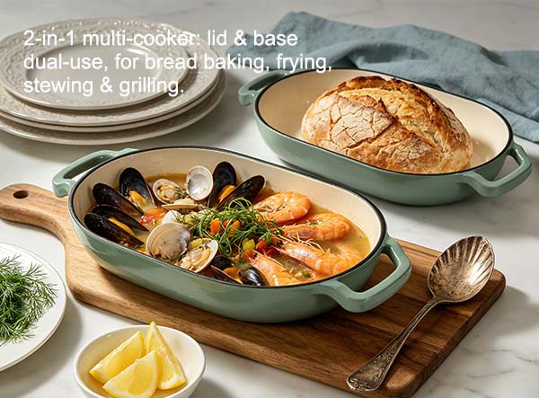 Private Label 2 in 1 Enameled Cast Iron Sourdough Bread Oven Private Label 2 in 1 Enameled Cast Iron Sourdough Bread Oven