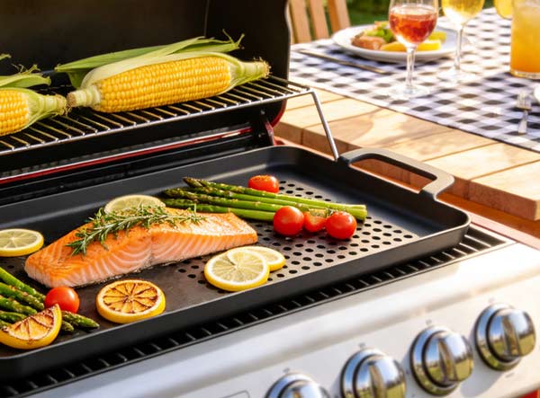 Sarchi Non-Stick Perforated BBQ Grilling Tray with Dual Handles Sarchi Non-Stick Perforated BBQ Grilling Tray with Dual Handles