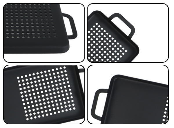Sarchi Non-Stick Perforated BBQ Grilling Tray with Dual Handles Sarchi Non-Stick Perforated BBQ Grilling Tray with Dual Handles