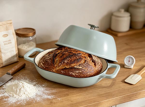 Professional Enamel Cast Iron Dutch Oven for Sourdough Bread Professional Enamel Cast Iron Dutch Oven for Sourdough Bread