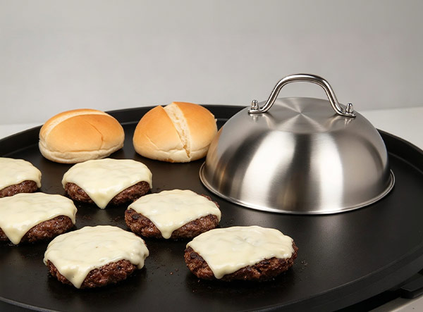 Heavy Duty Round Stainless Steel Basting Dome for Flat Top Griddle Grills Heavy Duty Round Stainless Steel Basting Dome for Flat Top Griddle Grills