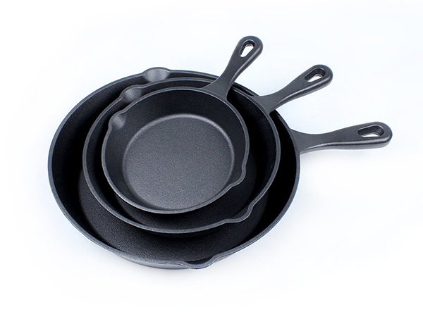 Pre-Seasoned 3 Piece Cast Iron Skillet Set