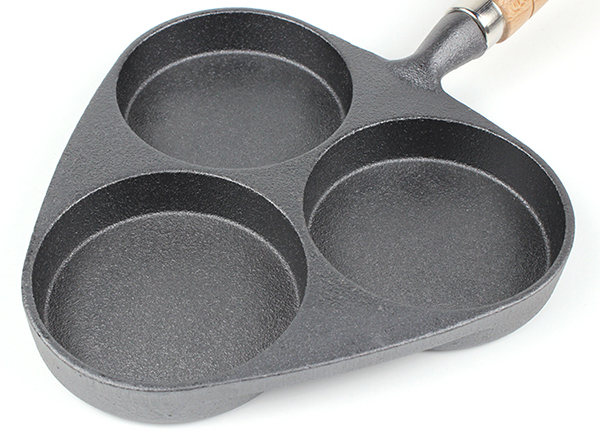 mini breakfast divided cast iron skillet omelette fry pan