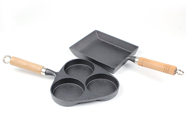 mini breakfast divided cast iron skillet omelette fry pan